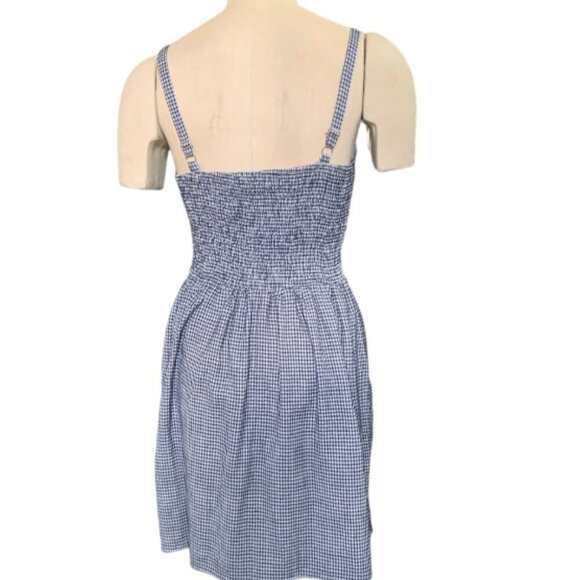 Ebby and I Gingham Checked Smocked Back Sun Dress Sz 8 140H - Picture 4 of 8